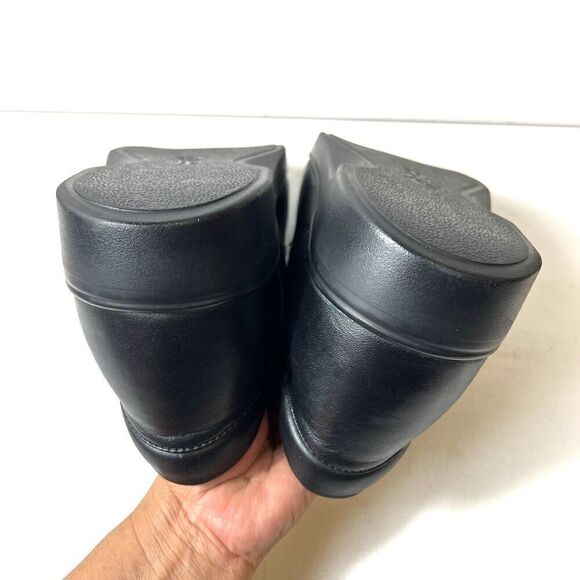 Apex Ambulator Diabetic Comfort Black Leather Shoe Men 10-11 Lace Up Women 11-12 - Picture 8 of 13